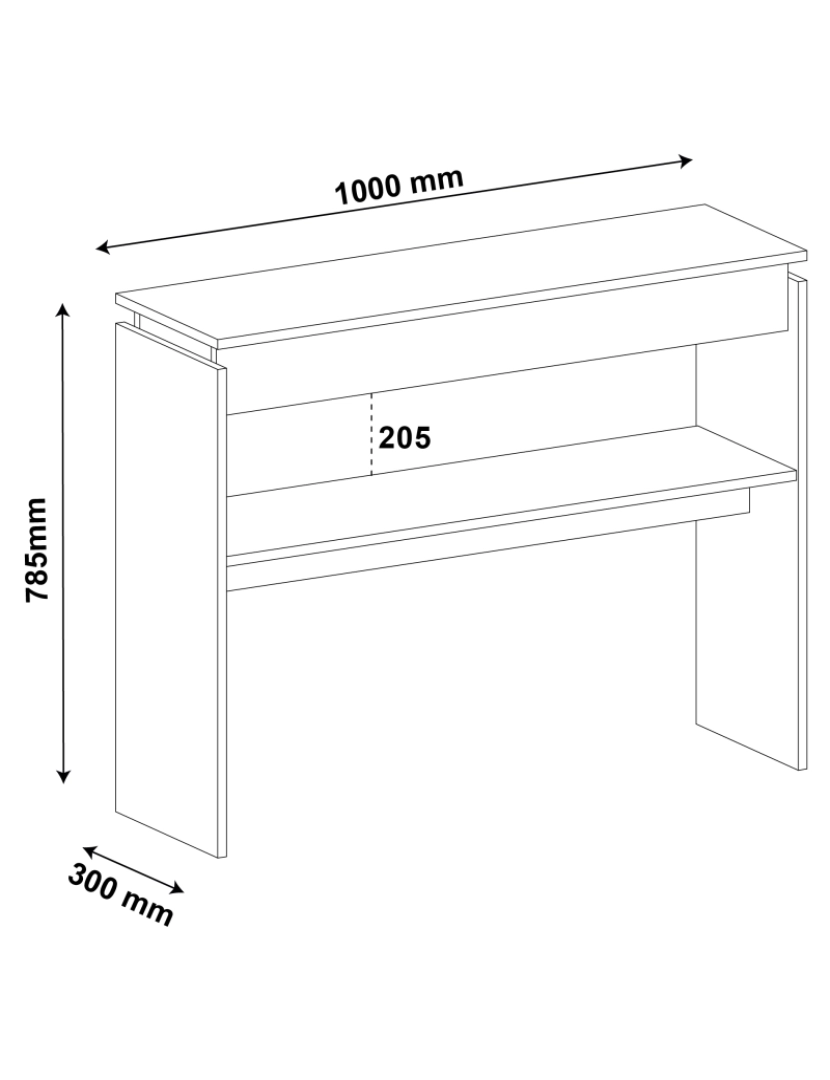 imagem de Consola TACRE em MDF lacado branco4