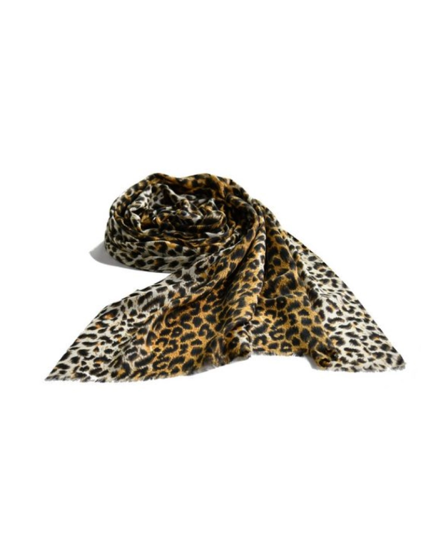 imagem de Lenço Lã e Seda Senhora, leopardo print1