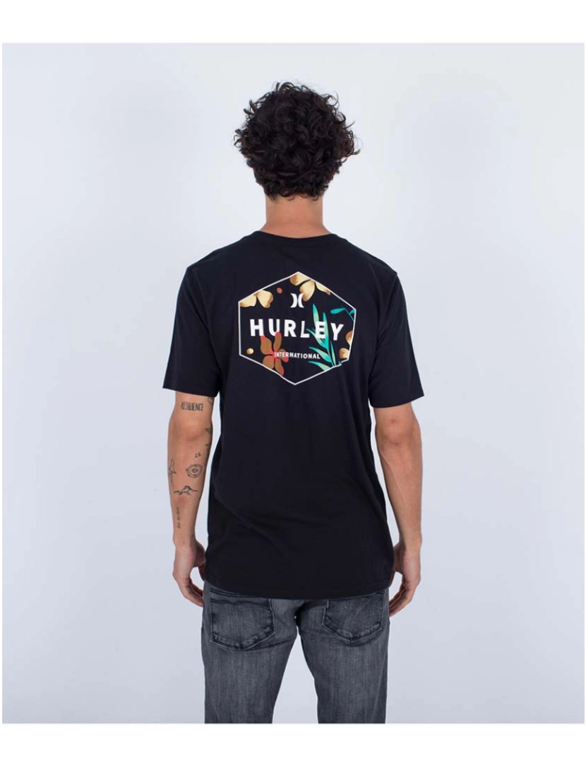 imagem de T-shirt Homem Everyday Floral Bar Preto3