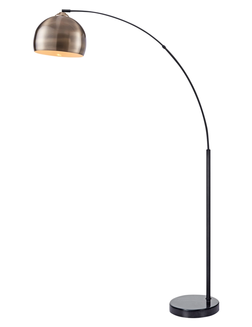 imagem de Teamson Home Arquer Arc Floor Lamp, Antique Brass1