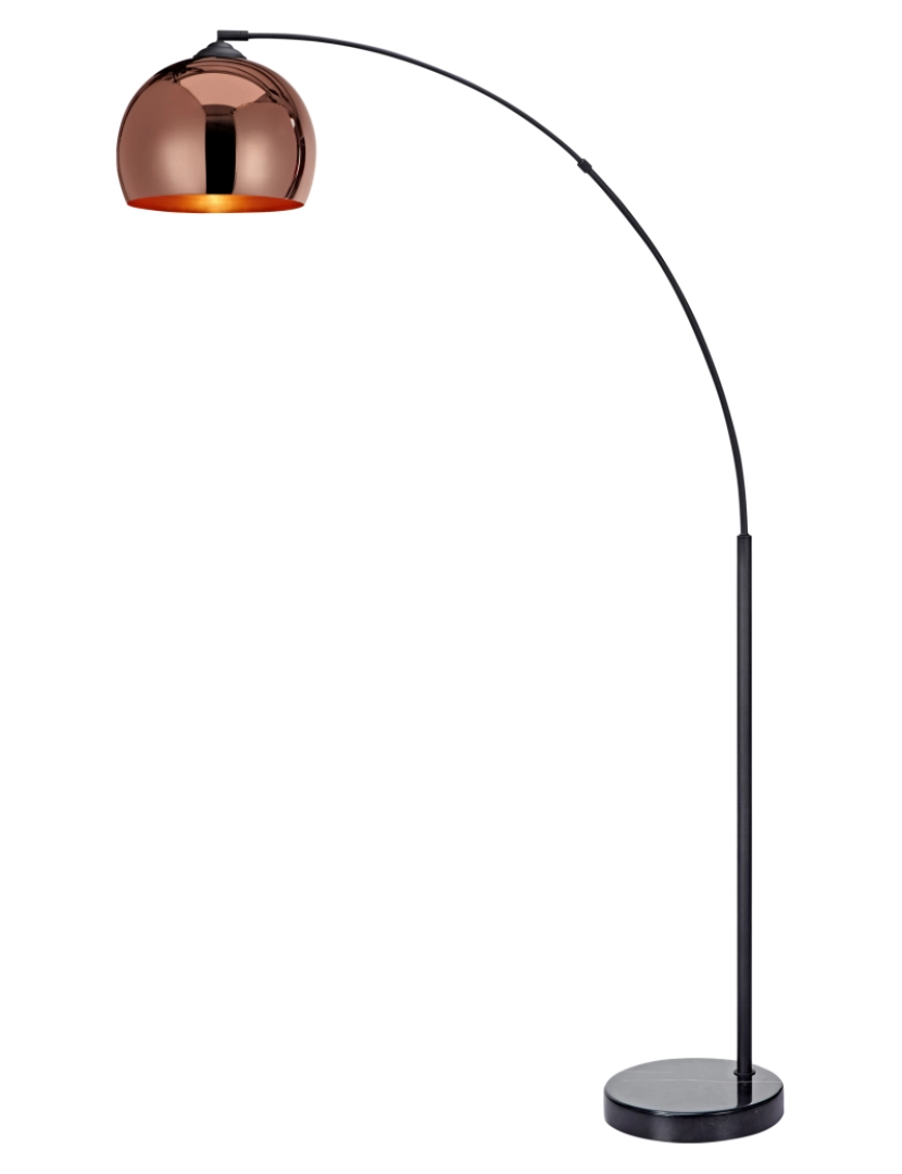 imagem de Teamson Home Arquer Arc Floor Lamp - Rose Gold/Black1