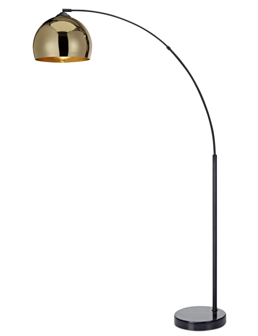 imagem de Teamson Home Arquer Arc Floor Lamp - Ouro/preto1