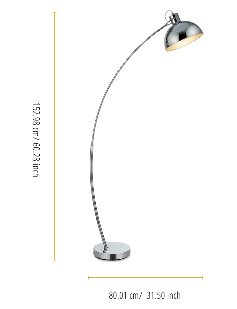 imagem de Teamson Home Arco Floor Lamp - Chrome4