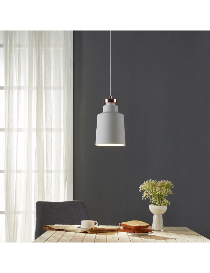 imagem de Teamson Home - Lumiere Mini Pendant Light - White Finish2