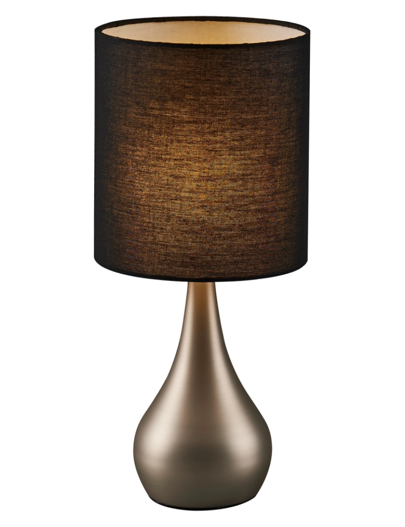 imagem de Versanora Lâmpada de mesa Touch Light Metal, Tecido preto Shade Sarah Th-L00005-Uk1