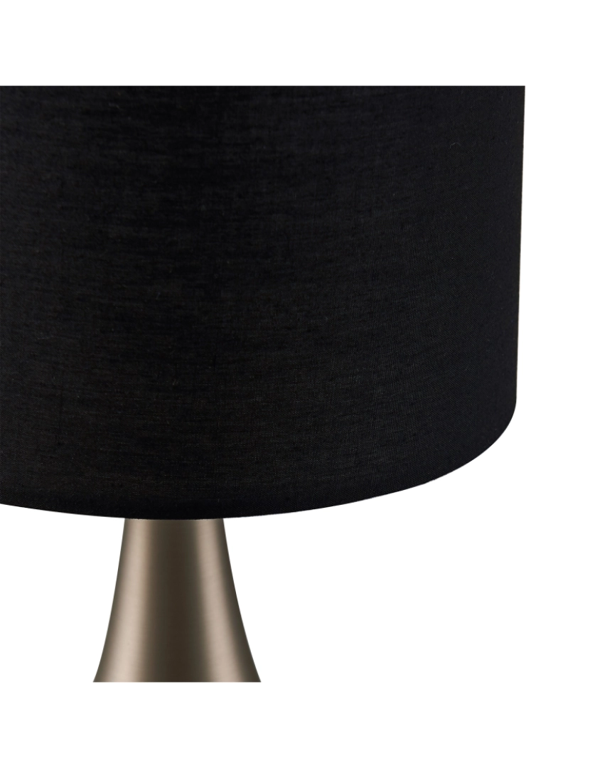 imagem de Versanora Lâmpada de mesa Touch Light Metal, Tecido preto Shade Sarah Th-L00005-Uk7