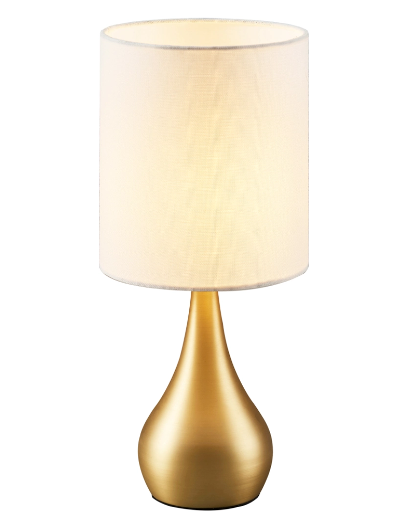 imagem de Versanora Lâmpada de mesa Touch Light Metal, Tecido de creme Shade Sarah Th-L00006-Uk1