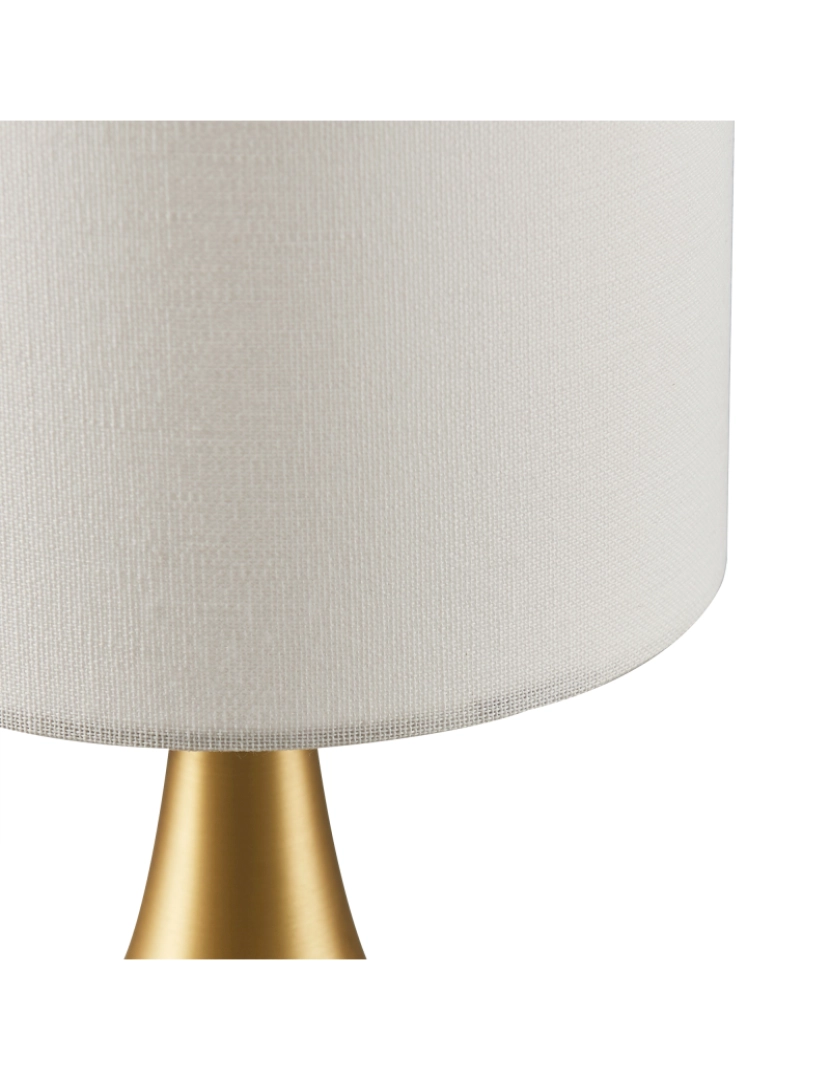 imagem de Versanora Lâmpada de mesa Touch Light Metal, Tecido de creme Shade Sarah Th-L00006-Uk5