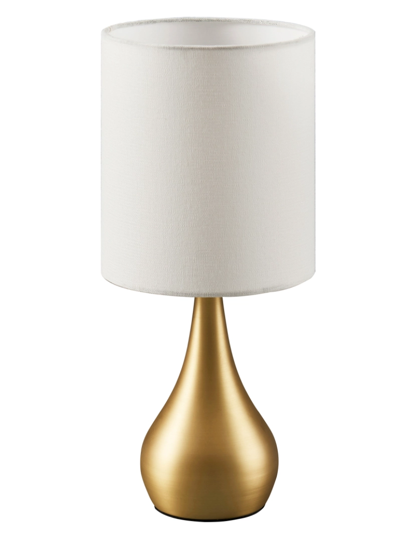 imagem de Versanora Lâmpada de mesa Touch Light Metal, Tecido de creme Shade Sarah Th-L00006-Uk6