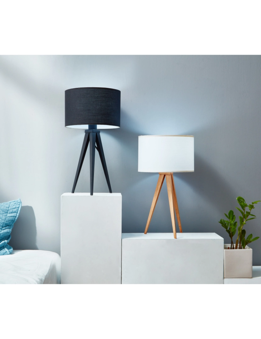 imagem de O tripé de Versanora conduziu a cama Lâmpada de mesa Shade branco Iluminação moderna Vn-L00008-Uk3