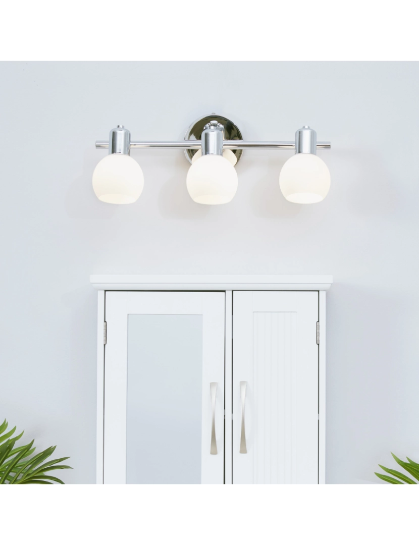 imagem de Teamson Home Triple Sconce Light Com 3 tons foscos, fixação do cromo3