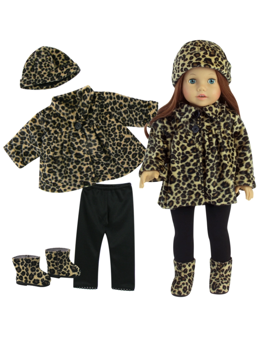 imagem de Sophia's By Teamson Kids Doll Coat, chapéu, Leggings, e botas definir para 18" bonecas5