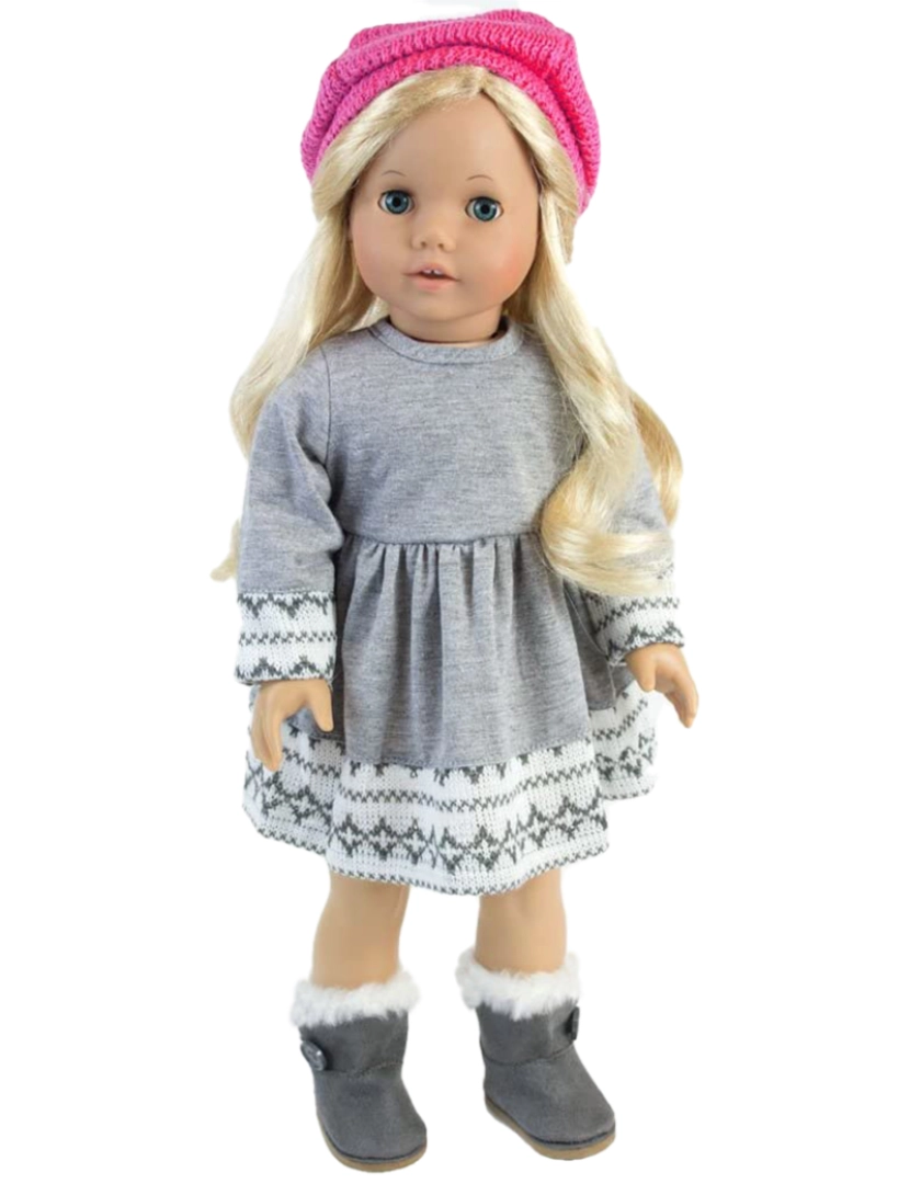 imagem de Sophia por Teamson crianças boneca vestido, Leggings, chapéu, e cachecol conjunto para 18" bonecas3