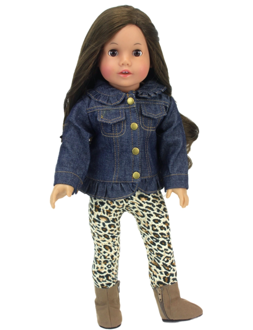 imagem de Sophia's Por Teamson Kids Jean Jacket, Leggings, e botas definir para 18" bonecas2