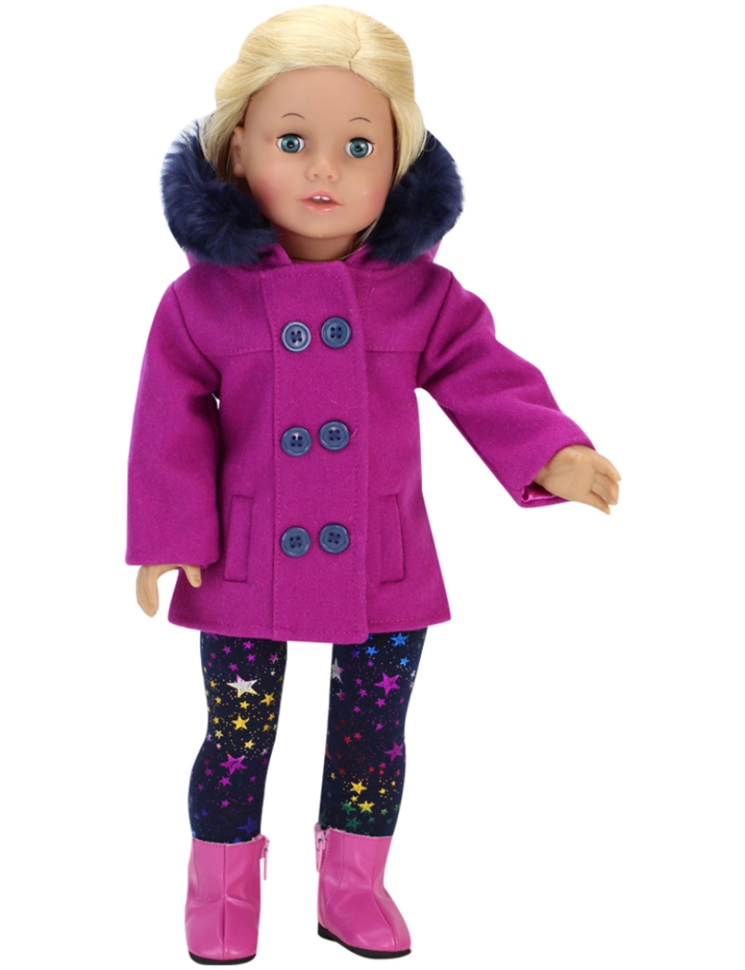 imagem de Sophia's By Teamson Kids 3 Piece Peacoat, Leggings e botas definido para 18 '' Dolls2