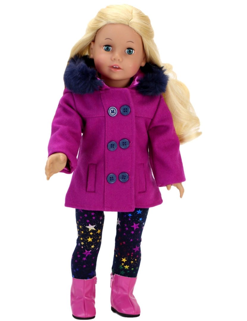 imagem de Sophia's By Teamson Kids 3 Piece Peacoat, Leggings e botas definido para 18 '' Dolls3