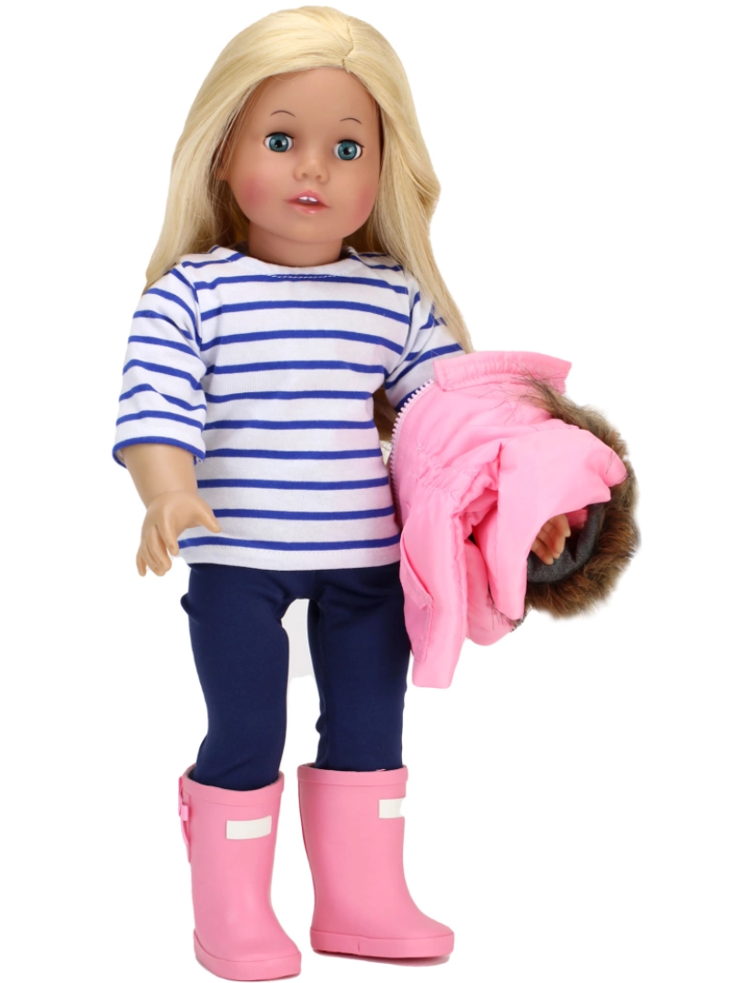 imagem de Sophia's By Teamson Kids Jacket, Leggings, camiseta, e botas de chuva para 18" bonecas2