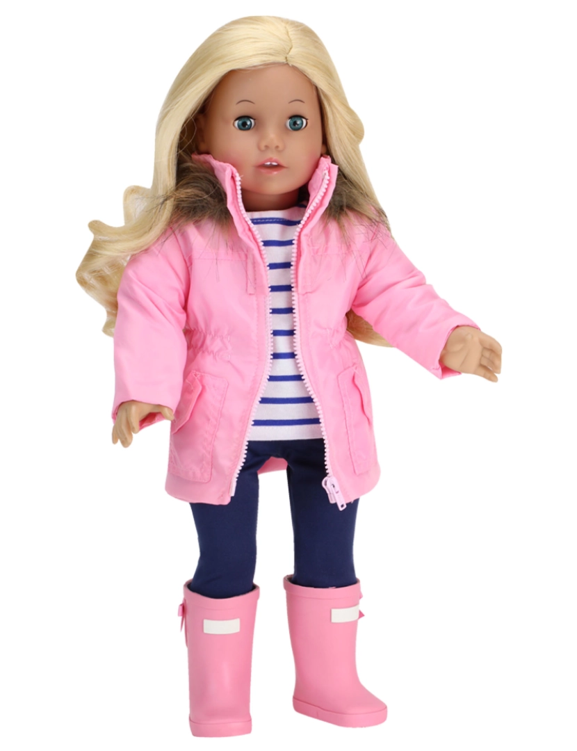 imagem de Sophia's By Teamson Kids Jacket, Leggings, camiseta, e botas de chuva para 18" bonecas3