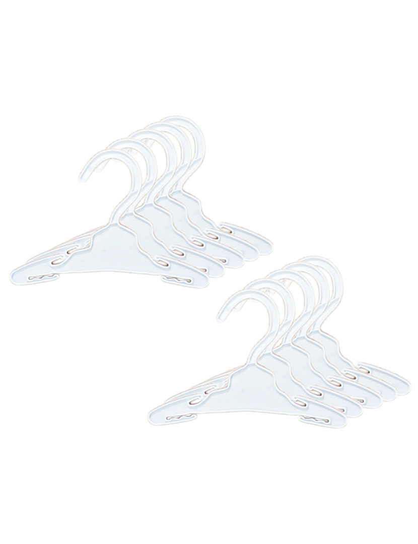 imagem de Sophia's By Teamson Kids 7 1/2" branco plástico Hangers 10 pacote conjunto para 18" bonecas4