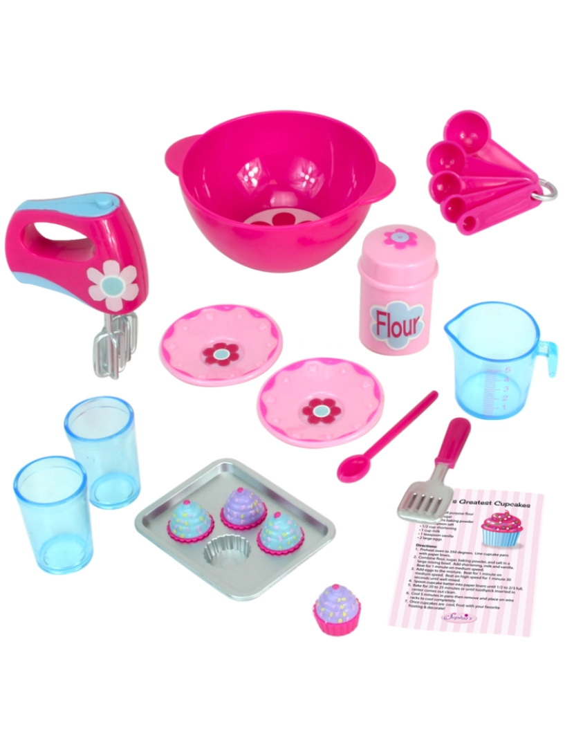 imagem de Sophia's By Teamson Kids Baking Acessórios e Apron Set For 18" Dolls, Rosa2