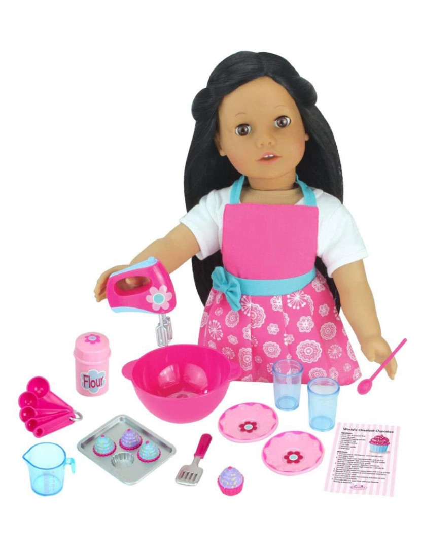 imagem de Sophia's By Teamson Kids Baking Acessórios e Apron Set For 18" Dolls, Rosa3