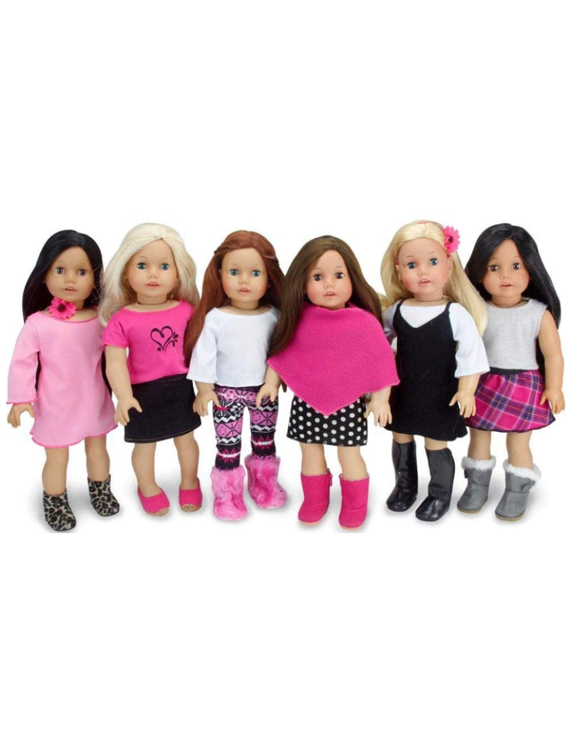 imagem de Sophia's - 18" Doll - Conjunto de mola de 12 peças & plástico Display Hangers - Rosa2