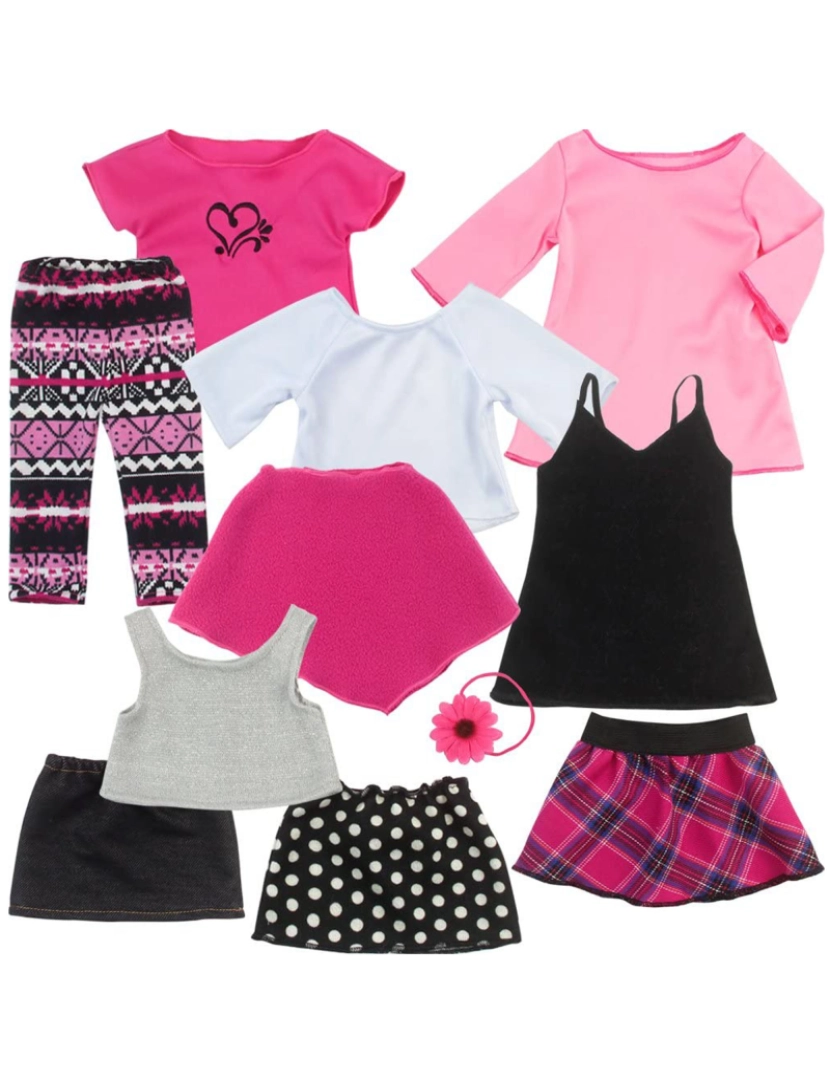 Sophias - Sophia's By Teamson Kids 11 Piece Spring Set For 18" Dolls, Rosa / Preto