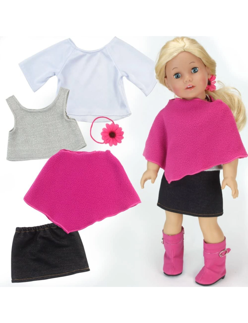 imagem de Sophia's By Teamson Kids 11 Piece Spring Set For 18" Dolls, Rosa / Preto5