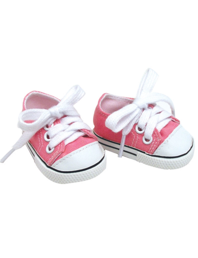 imagem de Sophia por Teamson crianças luz rosa lona Sneaker sapato com laço para 18" bonecas1