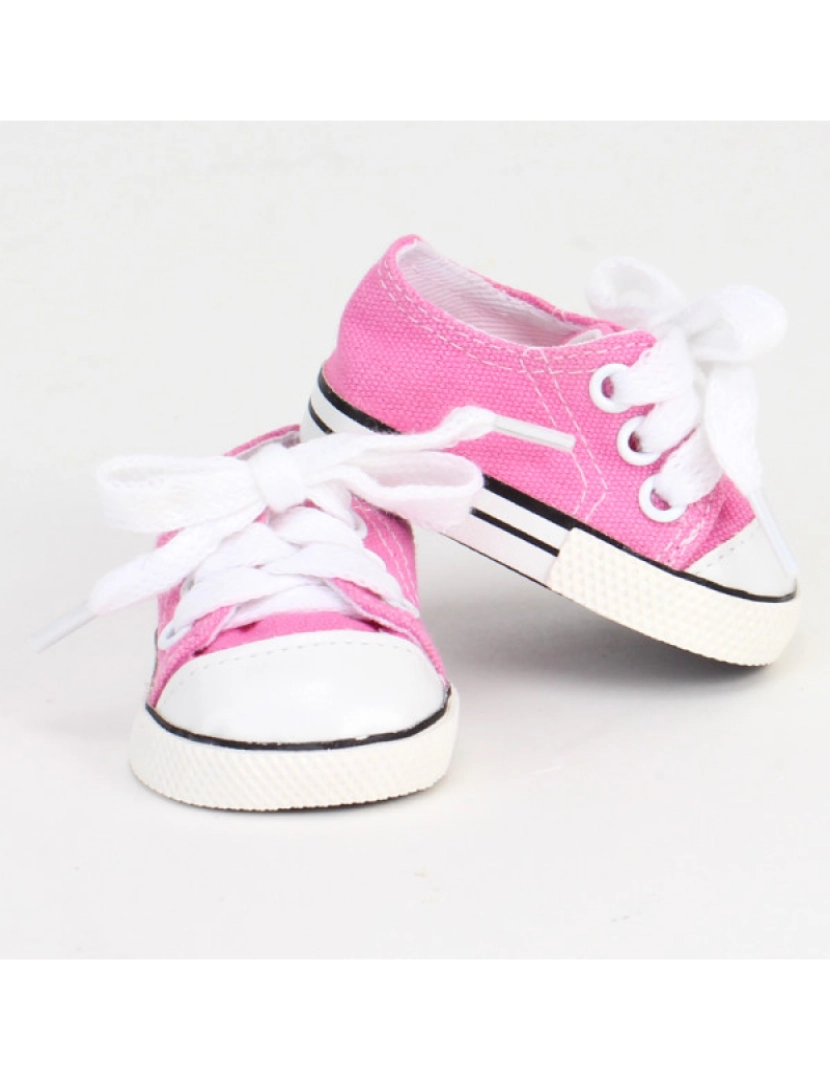 imagem de Sophia por Teamson crianças luz rosa lona Sneaker sapato com laço para 18" bonecas2