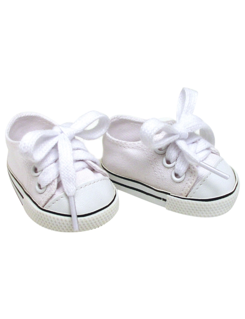 imagem de Sophia's By Teamson Crianças Branco Canvas Sneaker Shoes Com Laces Para 18" Bonecas1
