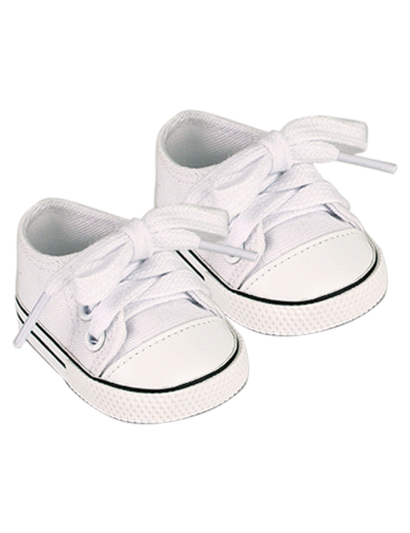 imagem de Sophia's By Teamson Crianças Branco Canvas Sneaker Shoes Com Laces Para 18" Bonecas5