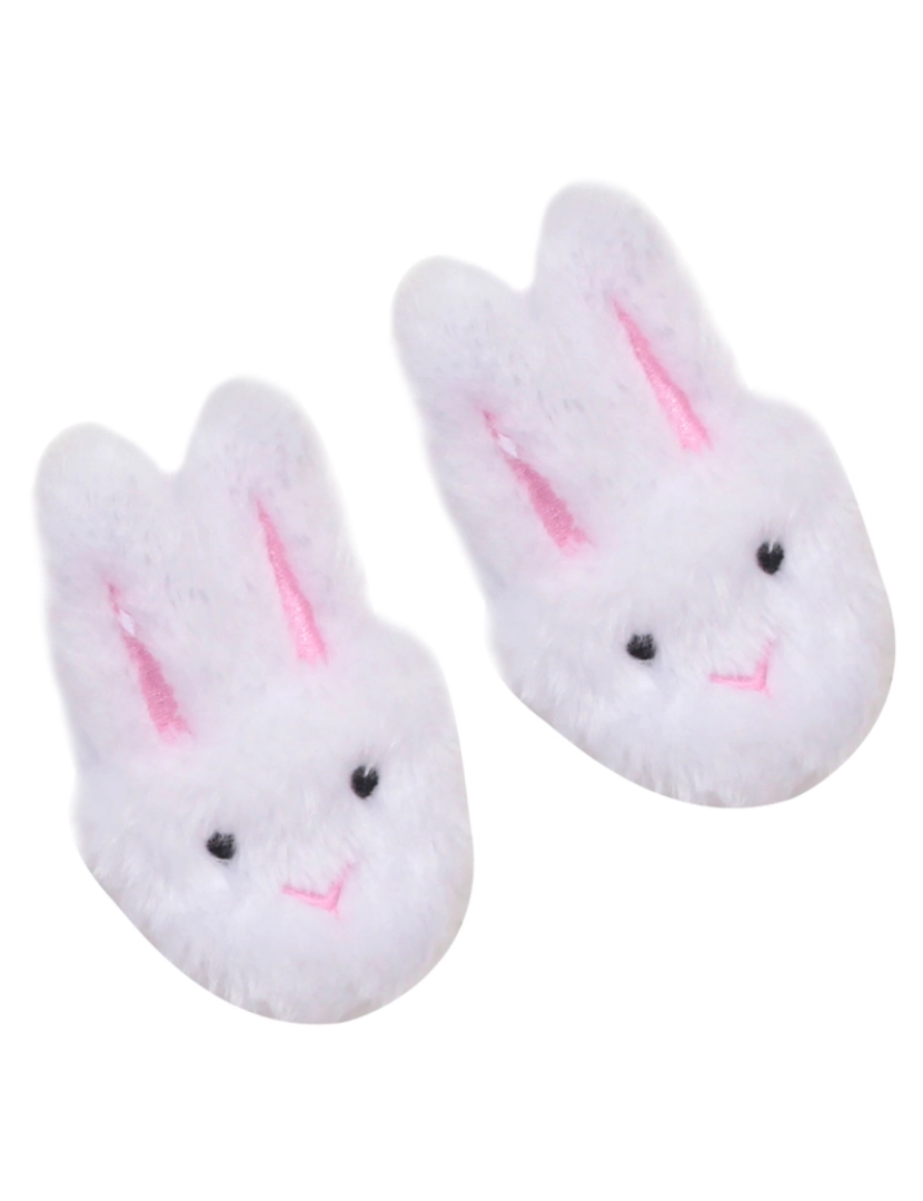 Sophias - Sophia's By Teamson Crianças Bunny Branco Chinelos com orelhas de coelho para 18" Bonecas