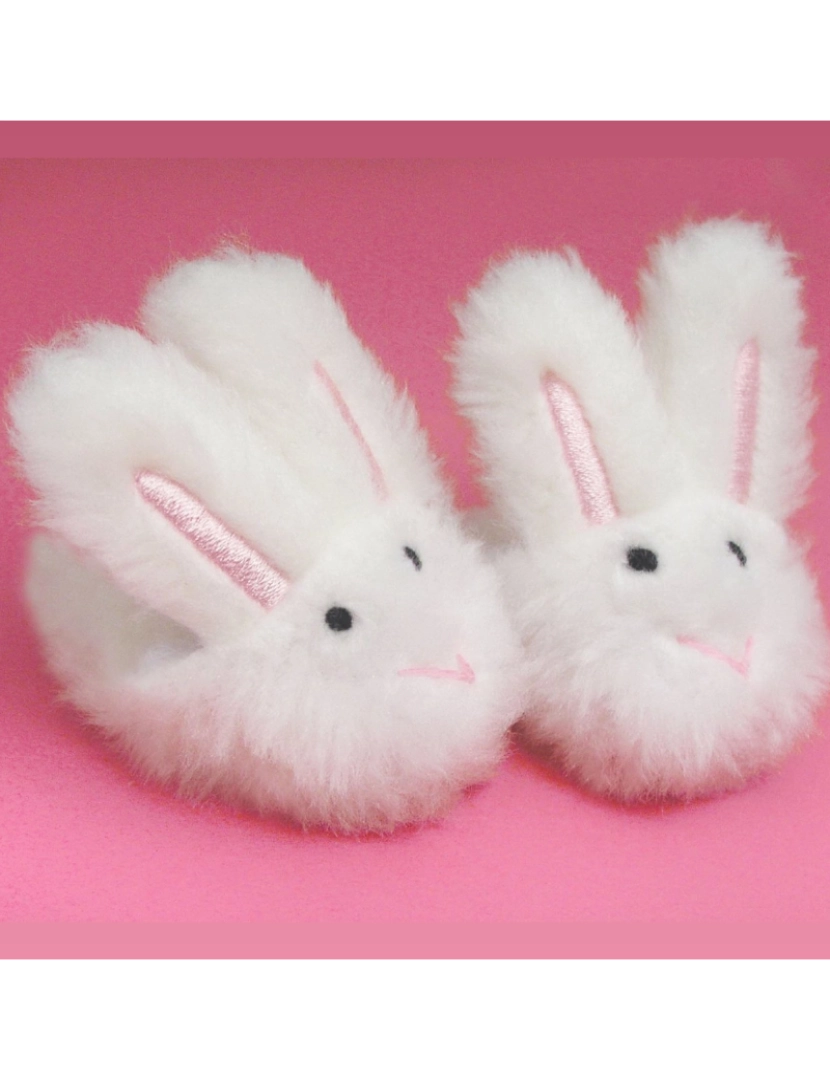 imagem de Sophia's By Teamson Crianças Bunny Branco Chinelos com orelhas de coelho para 18" Bonecas3