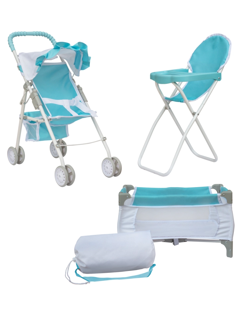 imagem de Olivia's Little World 3-em-1 Baby Doll Nursery Set, Azul / Branco1