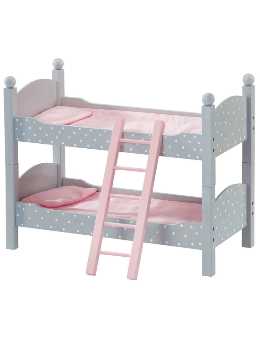 imagem de Olivia's Little World Polka Dots Princess Double Bunk Bed For 18" Dolls, Gray1