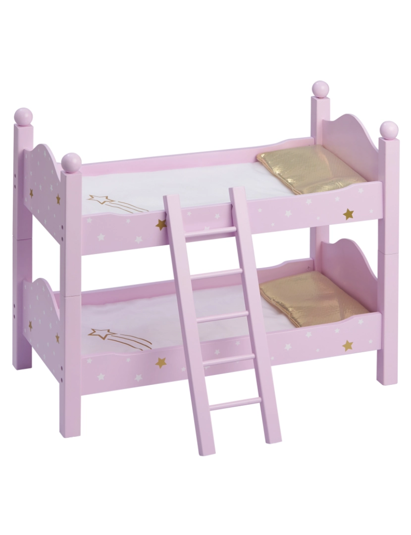 imagem de Olivia's Little World Twinkle Stars Princess Double Bunk Bed For 18" Dolls, Rosa1