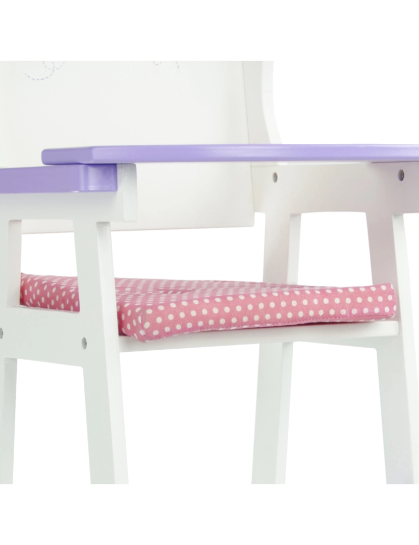 imagem de Olivia's Little World Little Princess Kids Cadeira alta da boneca do bebê, roxo4