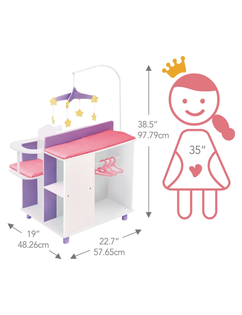 imagem de Olivia's Little World - Little Princess Baby Doll Changing Station Com Armazenamento3