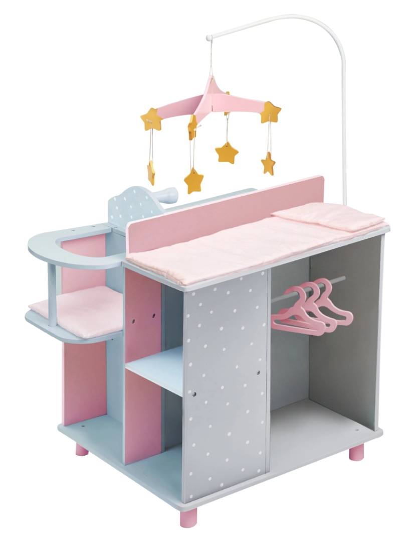 Olivia's Little World - O Pequeno Mundo de Olivia - Polka Dots Princess Baby Doll Changing Station - Grey