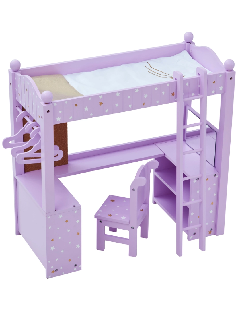 imagem de Olivia's Little World - Twinkle Stars Princess College Dorm Loft Bed1