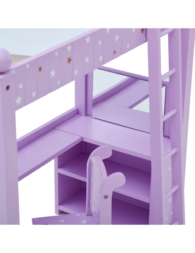 imagem de Olivia's Little World - Twinkle Stars Princess College Dorm Loft Bed3