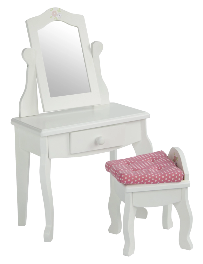 imagem de Olivia's Little World - Little Princess 18" Doll Vanity Table & Stool Conjunto1