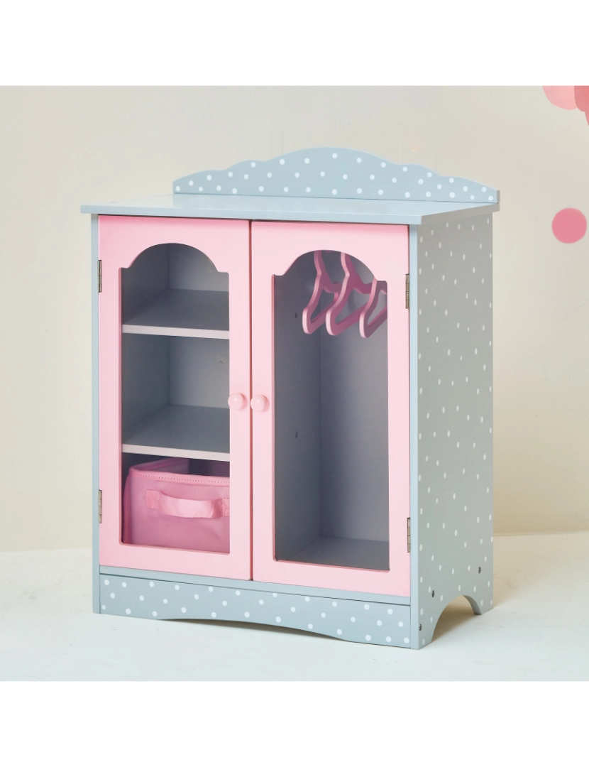 imagem de Olivia's Little World Polka Dots Princess Toy Closet With Hangers 18" Bonecas2