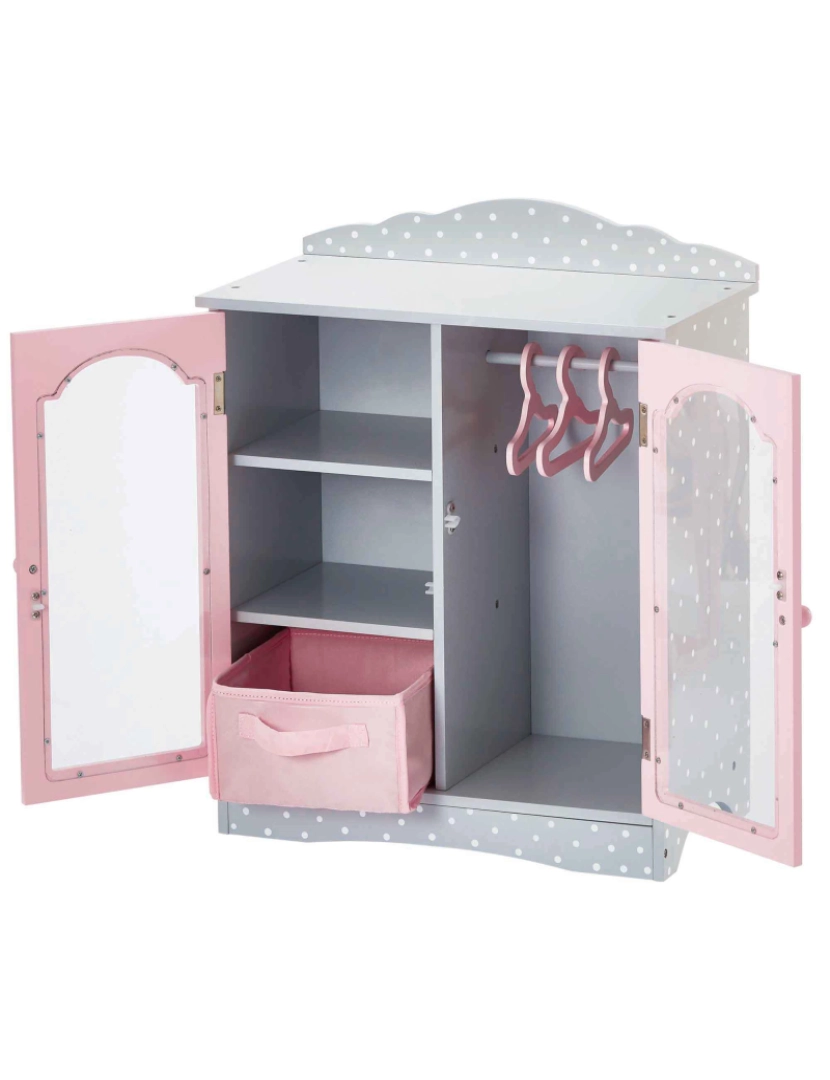 imagem de Olivia's Little World Polka Dots Princess Toy Closet With Hangers 18" Bonecas4