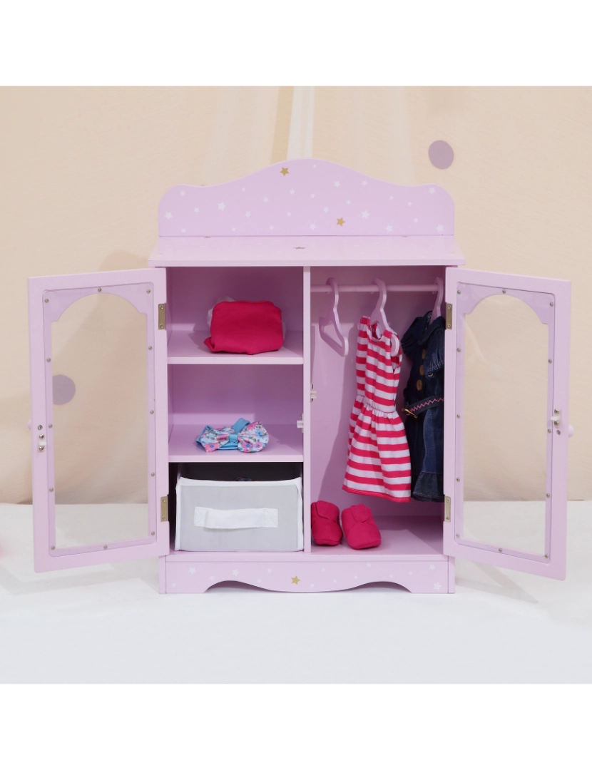 imagem de Little World Twinkle Stars Princess Fancy Closet Hangers For 18" Bonecas3