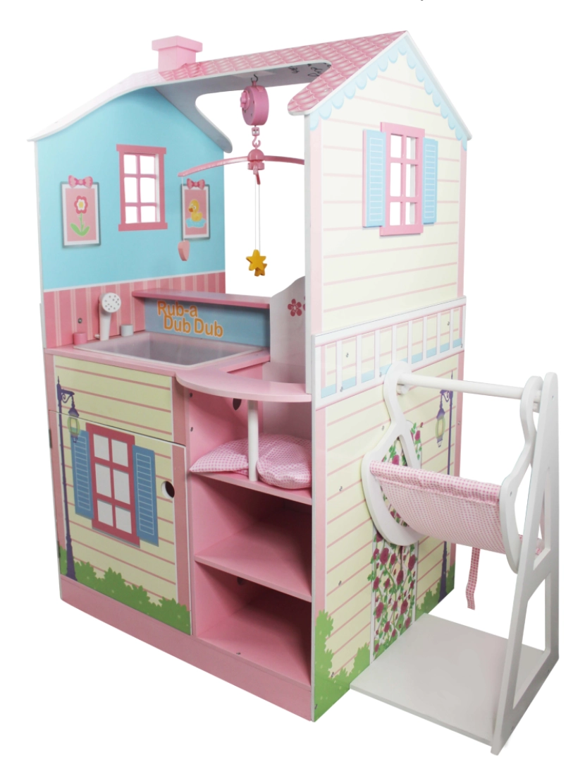 Olivia's Little World - Olivia's Little World - Olivia's Classic Doll Changing Station Dollhouse-Pink