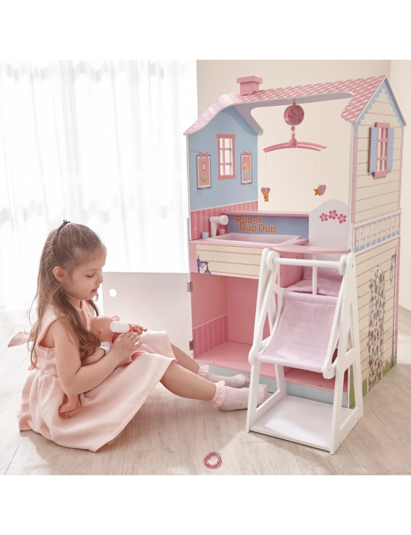 imagem de Olivia's Little World - Olivia's Classic Doll Changing Station Dollhouse-Pink2