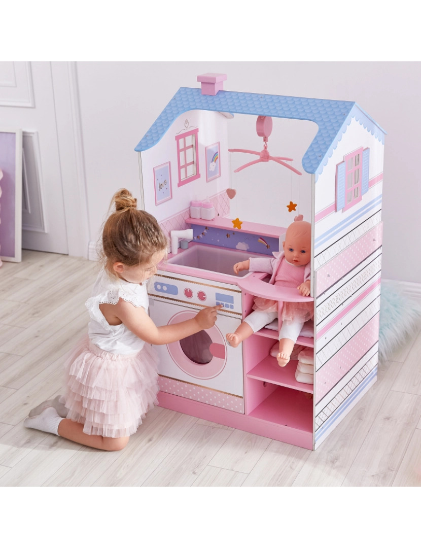 imagem de O Little World Kids da Olivia Toy Baby Doll Changing Station Dollhouse2