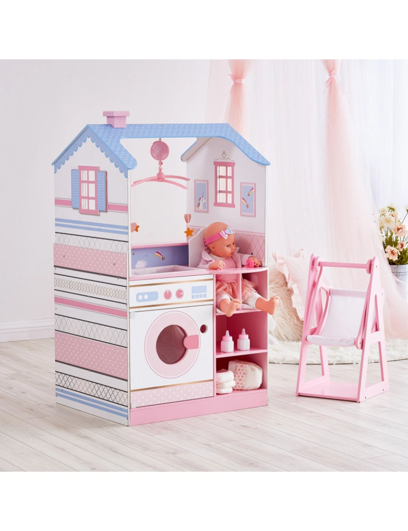 imagem de O Little World Kids da Olivia Toy Baby Doll Changing Station Dollhouse3